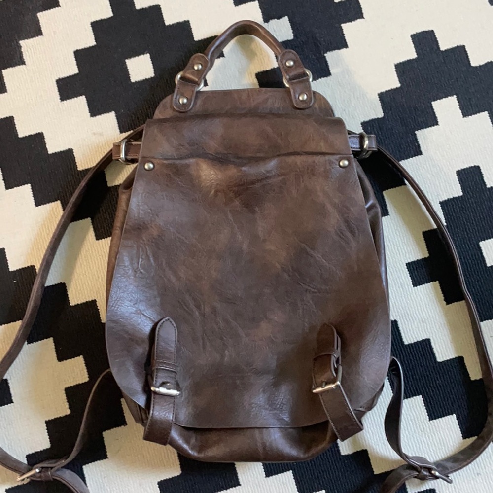 ESPE Vegan Leather Brown Napsack (New!)